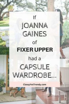 What if Joanna Gaines of the HGTV show Fixer Upper uses a capsule wardrobe? Her outfits consist mainly of essentials and her style is casual. She wears clothes such as a tee, utility jacket, jeans, skirts, boots, etc. Also, shop a few of her outfits... Joanna Gaines Outfits, Joanna Gaines Style Clothes, Joanna Gaines Style, Magnolia Journal, Classy Yet Trendy, Her Outfits, Fashion Capsule Wardrobe, Travel Capsule Wardrobe, Minimalist Capsule Wardrobe