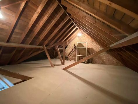 Loft Flooring & Boarding | Home Counties Loft Ladders | 0808 301 9548 Boarded Loft, Loft Boarding Ideas, Loft Boarding, Attic Trusses Loft Conversions, Ship Ladder For Loft, Loft Boards, Loft Ladder Kit, Loft Flooring, Loft Storage