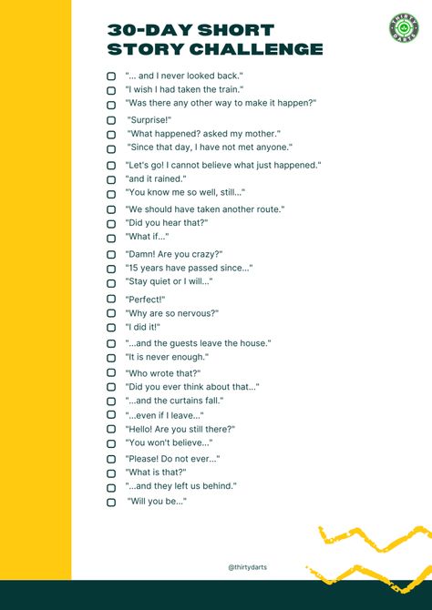 30-Day Short Story Challenge - Write right from your soul - Thirty Darts 30 Days Writing Prompts, Write Every Day Challenge, 30 Day Writing Challenge Fiction Prompts, 30 Day Novel Writing Challenge, Tips For Writing A Short Story, 30 Days Writing Challenge Fiction, Everyday Writing Challenge, Daily Writing Challenge Fiction, 30 Day Short Story Writing Challenge