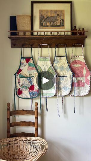 5.1K views · 4.6K reactions | Sold 🍪

4 homemade ✨ KIDS ✨ aprons. These are all made from vintage quilts and have a cute little pocket added to the front. These would be perfect for your little helpers in the kitchen or to wear in the garden to gather fresh goodies 🥒🥕

🍓 pink and white
🩵 blue and white 
🦋 butterfly
🌈 Multi- Colored 

$50 each + FREE US shipping 📦

Comment to claim 🍪 | Cassie | Tracks of Life Acoustic · Best Part (Acoustic) Quilt Apron, Kids Aprons, Quilt Crafts, Knitting Hacks, Apron Pattern, Linen Quilt, Cooking Accessories, Sewing Aprons, Old Quilts