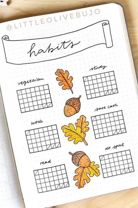 25+ Best bullet journal habit tracker ideas for OCTOBER #bulletjournaltracker #habittracker #bujoideas October Habit Tracker, Autumn Bullet Journal, Habit Ideas, Bullet Journal Halloween, Habit Tracker Ideas, Bullet Journal September, Bullet Journal October, Weekly Log, Crazy Laura