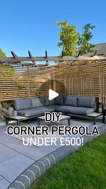 Diy Corner Pergola, Corner Gazebo, Post Anchors, Corner Pergola, Battery Drill, Mitre Saw, Timber Pergola, Covered Patio Design, Backyard Layout