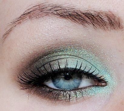 Mint Eyeshadow, Color Eyeshadow, Green Eyeshadow, Kiss Makeup, I Love Makeup, Mint Color, Prom Makeup, Make Me Up, Summer Makeup