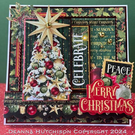 2024 Christmas, Scrapbook Page Layouts, Graphic 45, Merry And Bright, Scrapbook Pages, Christmas Card, Card Ideas, Cards Handmade, Christmas Crafts