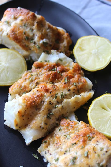 Best Baked Cod Recipe - My Farmhouse Table Easy Cod Dinner Recipes, Sauce For Haddock, Baked Cod Loin Recipes Oven, Baked Cod Recipes Oven Easy, Cod Fish Recipes Oven, Cod Dinner Recipes, Baked Cod Recipes Oven, Best Cod Fish Recipes, Baked Walleye Recipes