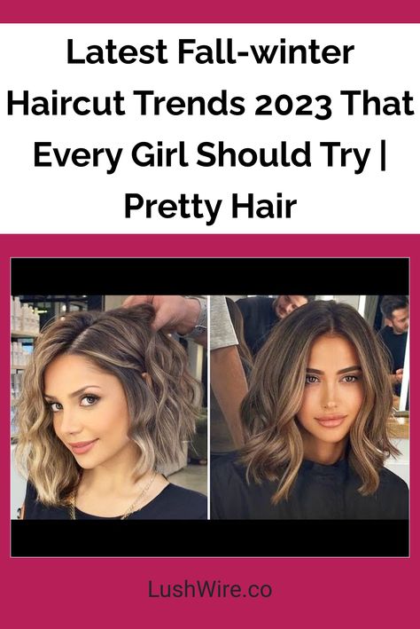 Latest Fall-winter Haircut Trends 2023 That Every Girl Should Try | Pretty Hair 2023 Winter Hair Trends, Haircut Trends 2023, Winter Haircut, Textured Long Bob, Winter Hair Trends, Avant Garde Hair, Edgy Pixie Cuts, Wispy Bangs, Trends 2023