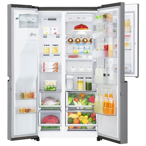 American Fridge, Frases Love, American Style Fridge Freezer, American Fridge Freezers, Side By Side Refrigerator, Frosé, Tempered Glass Shelves, Bottle Storage, Fridge Freezers