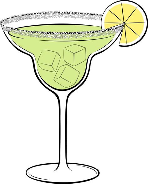 Classic Margarita Cocktail vector illustration Margarita Illustration, Margarita Drink, Cocktails Vector, Illustration Advertisement, Classic Margarita, Margarita Cocktail, Flat Design, Ink Art, Tequila