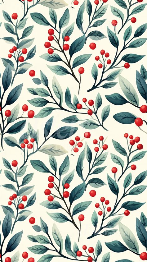 Christmas Holly and Berries Seamless Pattern, Christmas Digital Paper, Christmas Digital Background, Christmas Paper Digital, Winter Berries - Etsy Philippines Christmas Flowers Background, Christmas Templates Background Aesthetic, Winter Floral Background, Christmas Floral Background, Christmas Design Background, Winter Pattern Design, Watercolor Christmas Background, Vintage Christmas Background Wallpapers, Christmas Watercolor Background