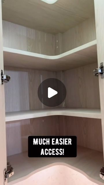 US Cabinets and Design on Instagram: "Struggling with deep corner storage? Say goodbye to the hassle of single shutters and hello to seamless access! Our double doors make organization a breeze. Upgrade your corner game with USCabinetsandDesigns. 

Let's design your world together!
Call us at 863-431-4663.

We offer Cabinets, Countertops, Flooring, Backsplash and more!
@uscabinetsanddesign 
.
.
.
.
.
.
.
.
#cabinets #kitchencabinets #cabinetstogo #storage #storagesolutions #upgrade #renovation #reels #reelsinstagram #reelitfeelit #reelsinsta #instagood #trending" Blind Corner Cabinet Solutions Cheap, Kitchen Corner Cabinet Organization, Upper Corner Cabinet Ideas, Smart Door Corner Cabinet, Blind Corner Cabinet Lazy Susan, Corner Base Cabinet Pull Out, Kitchen Corner Cabinet Ideas, Corner Cabinet Stotage, Cabinets To Go