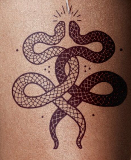 12 Amazing Yin Yang Snake Tattoo Designs Cute Foot Tattoos, Two Snakes, Create Your Own Tattoo, Yin Yang Tattoos, Inkbox Tattoo, Snake Tattoo Design, Gemini Tattoo, Tattoo Signs, Tattoos Skull