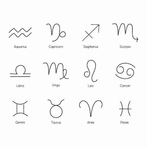 Im Lost Tattoo Ideas, Star Sign Tattoos Aquarius, Small Star Sign Tattoos, Minimalistic Zodiac Tattoo, Star Sign Tattoos Taurus, Zodiac Signs Tattoos Pisces, Capricorn And Pisces Tattoo, Minimalist Zodiac Tattoo, Minimalist Tattoo Zodiac Signs