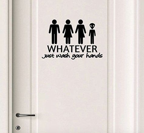 Pool Crafts, Gender Inclusivity, Funny Toilet Signs, Door Stand, Toilet Signs, Toilet Door Sign, Door Vinyl, Inside Doors, Art To Make