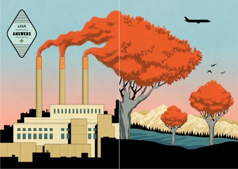 Carbon offsets may not be the end-all-be-all to eliminating emissions generated by travel, but they are a first step. Carbon Emissions Illustration, Carbon Emission, Carbon Offset, Travel News, Trip Ideas, Worth It, First Step, Carbon Emissions, Airlines