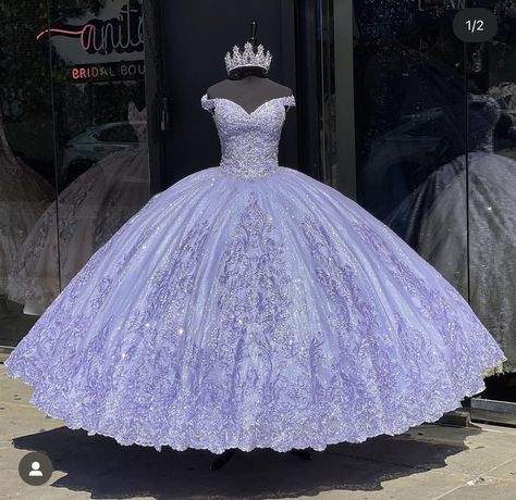 Purple Fitted Quinceanera Dress For Pageant, Fitted Purple Quinceanera Dress For Pageant, Lavender Ball Gown For Quinceanera, Purple Gown For Sweet 16 And Prom Season, Fitted Purple Quinceanera Dress For Sweet 16, Purple Princess Ball Gown For Sweet 16, Purple Princess Quinceanera Dress For Prom Season, Purple Quince Dress, Ball Gown Corset