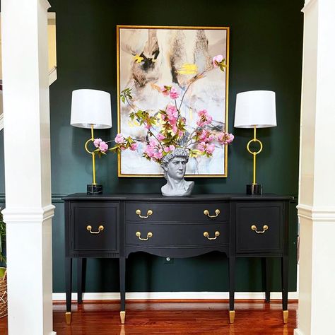 English Ivy Sherwin Williams, Black Emerald Sherwin Williams, Jasper Paint Sherwin Williams, Jasper Paint Color, Jasper Sherwin Williams, Sw Jasper, Jasper Paint, Sherwin Williams Jasper, Goth Dining Room