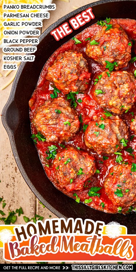 Homemade Baked Meatballs, Oven Meatballs, Homemade Meatballs Recipe, Oven Baked Meatballs, Baked Meatball Recipe, Salmon Teriyaki Recipe, Baked Meatballs, Meatball Sauce, Meatball Bake