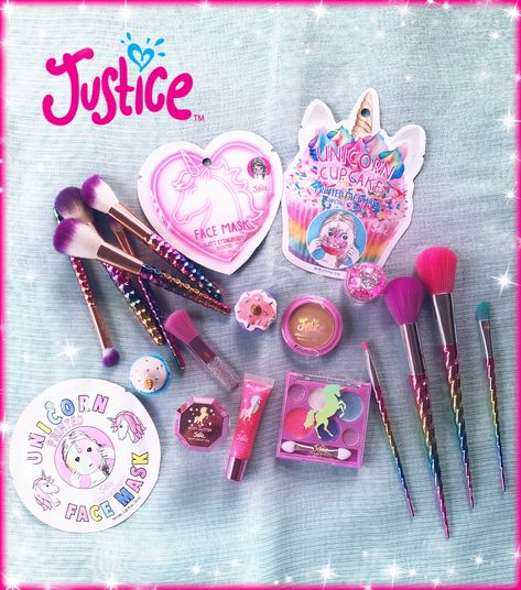 Unicorn Eyeshadow, Justice Makeup, Unicorn Makeup Brushes Set, Christmas Party Treats, Unicorn Makeup Brushes, Pink Jewelry Box, Diy Lip Gloss, Glitter Unicorn, Princess Gifts