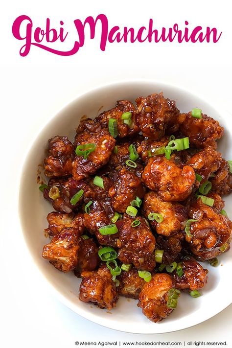 A bowl of Gobi Manchurian Hakka Recipe, Gobi Manchurian Recipe, Tomato Chilli Sauce, Cauliflower Manchurian, Gobi Manchurian, Manchurian Recipe, Diwali Food, Veg Dishes, Easy Chinese