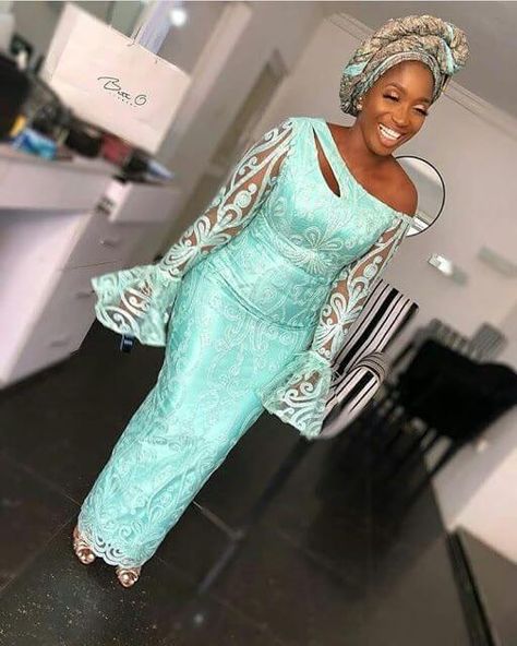 African Wear For Women, Latest Lace Styles, Latest Asoebi Styles, Asoebi Style, Aso Ebi Lace Styles, Nigerian Lace Styles Dress, Nigerian Lace Styles, African Lace Styles, Combination Fashion