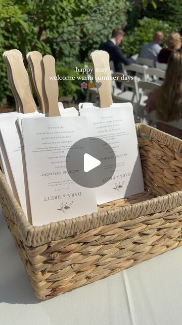 The Van Dusen Mansion on Instagram: "Beat the heat & feel the love on warm summer wedding days with wedding programs that double as handheld fans! The perfect way to keep your guests cool and smiling throughout the entire day!🥰
🌸🌞���🤍

#vandusenmansion #vandusenmansionwedding #historicvenue #mnweddingvenue #minnesotawedding #minneapolismn #weddinginspo" Destination Wedding Fans, Wedding Fans For Guests Summer, Order Of The Day Wedding Fan, Beach Wedding Fans For Guests, Traditional Wedding Hand Fan, Diy Wedding Program Fans, Mn Wedding Venues, Wedding Program Fans, Happy May