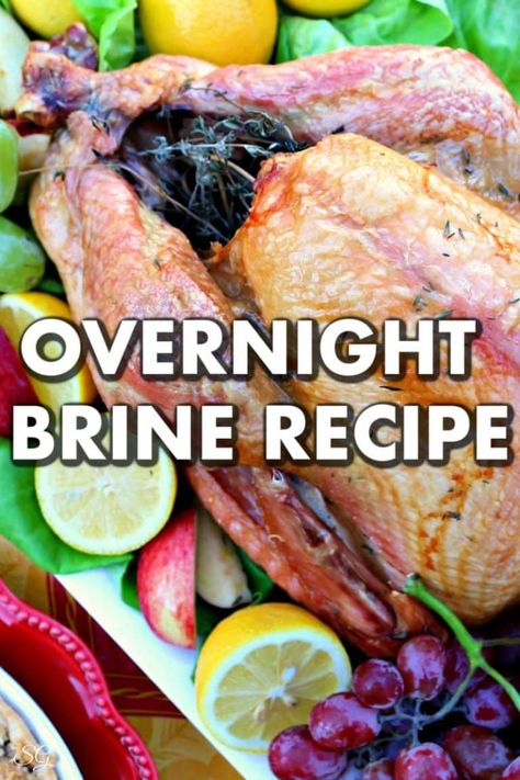 Overnight Brine For Turkey, Overnight Turkey Brine, Overnight Turkey, Thanksgiving Turkey Brine, Best Turkey Brine, Easy Turkey Brine, Turkey Brine Recipe, Brine Recipes, Thawing Turkey