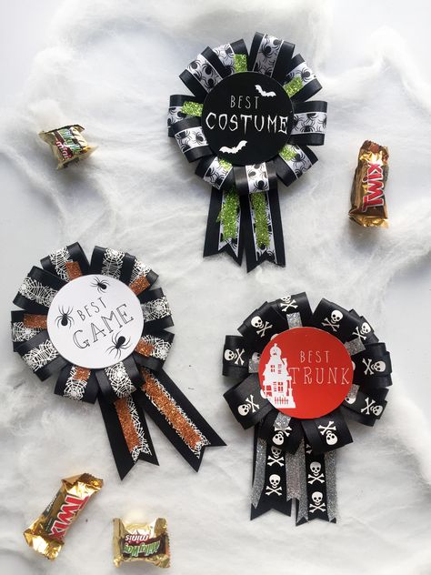 Halloween Award Ribbon DIY Church Halloween Party, Halloween Costume Awards, Halloween Trophies, Halloween Prizes, Ribbon Award, Kids Prizes, Kids Awards, Award Ribbons, Halloween Paper Crafts