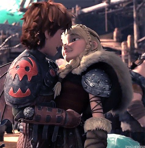 Let be honest here ladies, all us fan girls are pretending that it's us instead of her. Hicks Und Astrid, Tiamat Dragon, Astrid Hiccup, Dragon Movies, Httyd 3, Hiccup And Toothless, Hiccup And Astrid, Dreamworks Movies, Dreamworks Dragons