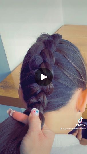 Just a single Dutch Braid today💜 | Just a single Dutch Braid today💜 | By Gemma Browns BraidsFacebook Single Dutch Braid, Eva Hair, Pull Through Braid, Dutch Braid, Pull Through, This Morning, 3 D, Braids, Hair Styles