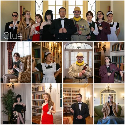 Mrs White Clue Costume Ideas, Clue Costumes Group, Clue Party Outfits, Clue Inspired Outfits, Mrs White Clue Costume, Clue Character Costumes, Clue Photoshoot, Clue Halloween Costume, Clue Costume