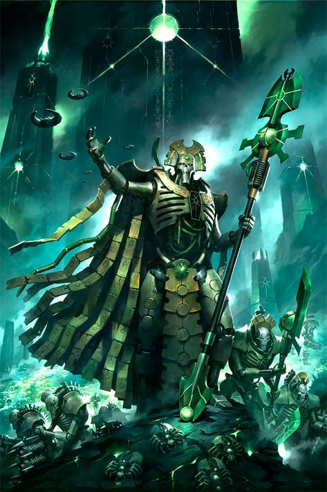 Warhammer Necrons, Warhammer 40k Necrons, Dc Comics Wallpaper, 40k Artwork, Alien Character, Warhammer 40k Art, Fantasy Battle, Warhammer Art, Warhammer 40k Artwork