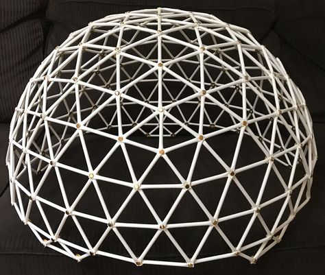 Eye-catching, personal table-top sized Geodesic Dome 5v 8/15 (5 frequency) Model Kit. Looks absolutely amazing in your office or on your desk! This custom Geodesic Dome kit definitely grabs people's attention and includes over 700 pcs ready-for-assembly (struts / pins / washers): **No special tools are required! Makes a great gift for: > High-School Science & Math Students > College Engineering Students > Engineering & Math Professors > Science & Math Teachers > Geodesic Dome Enthusiasts Dome Model, College Engineering, Geodesic Dome Kit, Geodesic Sphere, Math Professor, Bead Projects, Geodesic Dome, Architecture Student, Space Art