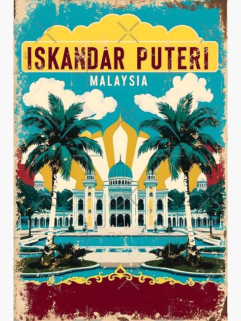 Iskandar Puteri Malaysia Vintage Travel Tourism Poster Malaysia Vintage, Tourism Poster, Travel Tourism, Travel And Tourism, Vintage Travel, Sale Poster, Tourism, For Sale, Travel