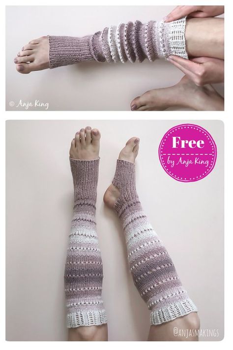 Stirrup Leg Warmers Knitting Pattern Free, Loom Knit Yoga Socks, Knit Yoga Socks, Legwarmer Knitting Pattern, Yoga Socks Knitting Pattern Free, Knit Yoga Socks Pattern Free, Knitted Legwarmers Free Pattern, Knit Thigh High Socks Free Pattern, Yoga Leg Warmers