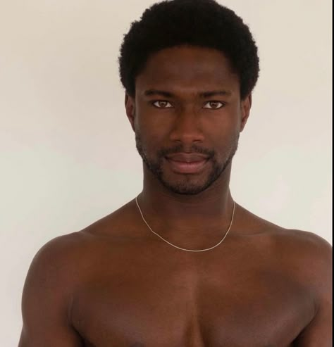 Almond Eyes Men, Attractive Black Men, King Aesthetic, Male Anatomy, Model Citizen, Almond Eyes, Black Men Haircuts, Dark Skin Men, Black Men Fashion Casual