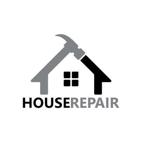 Vector House, House Repair, Home Repairs, Home Logo, Home Repair, Design Vector, Logo Templates, Premium Vector, Template Design