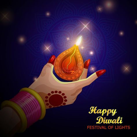 Illustration of lady holding burning Diya on Diwali Holiday background. , #Aff, #holding, #burning, #Illustration, #lady, #Diya #ad Burning Illustration, Diya Illustration, Ganpati Rangoli, Candle Illustration, Diwali Holiday, Composition Painting, Diwali Festival Of Lights, Modern Art Canvas Painting, Inspiration Painting