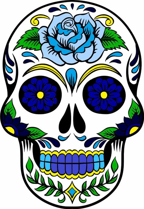 Sugar Skull Art Painting, Sugar Skull Illustration, Sugar Skull Painting, Den Mrtvých, Sugar Skull Artwork, Skull Coloring Pages, Mexican Sugar Skull, Day Of The Dead Art, Sugar Skull Design