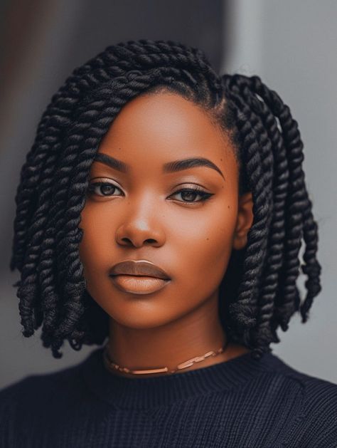 Andi From Sistas Hair, Haircut Ideas For Black Women, Spring Haircut, Spring Haircuts, Short Box Braids Hairstyles, Twist Braid, Head Scarves, Braids Hairstyles Pictures, Natural Hair Twists