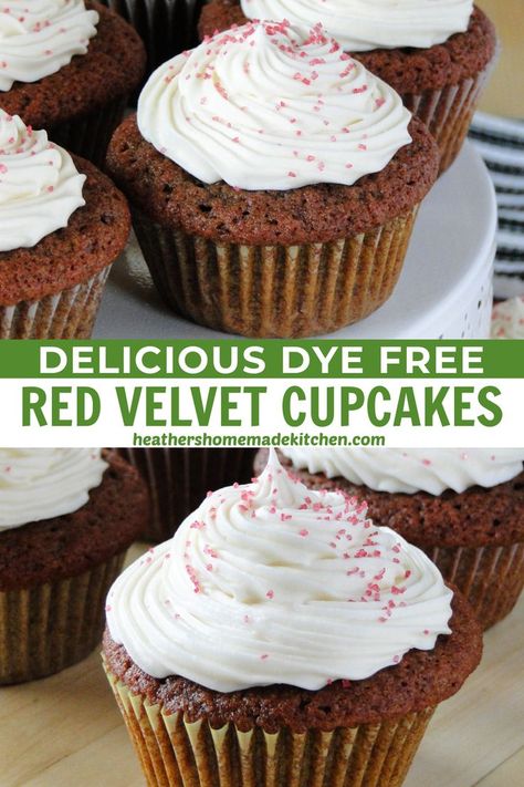 Dye Free Red Velvet Cake, Dye Free Cupcakes, Red Velvet Recipe, Red Velvet Bundt Cake, Red Velvet Cupcakes Recipe, Cream Cheese Cupcakes, Red Velvet Recipes, Scratch Recipes, Cupcakes With Cream Cheese Frosting