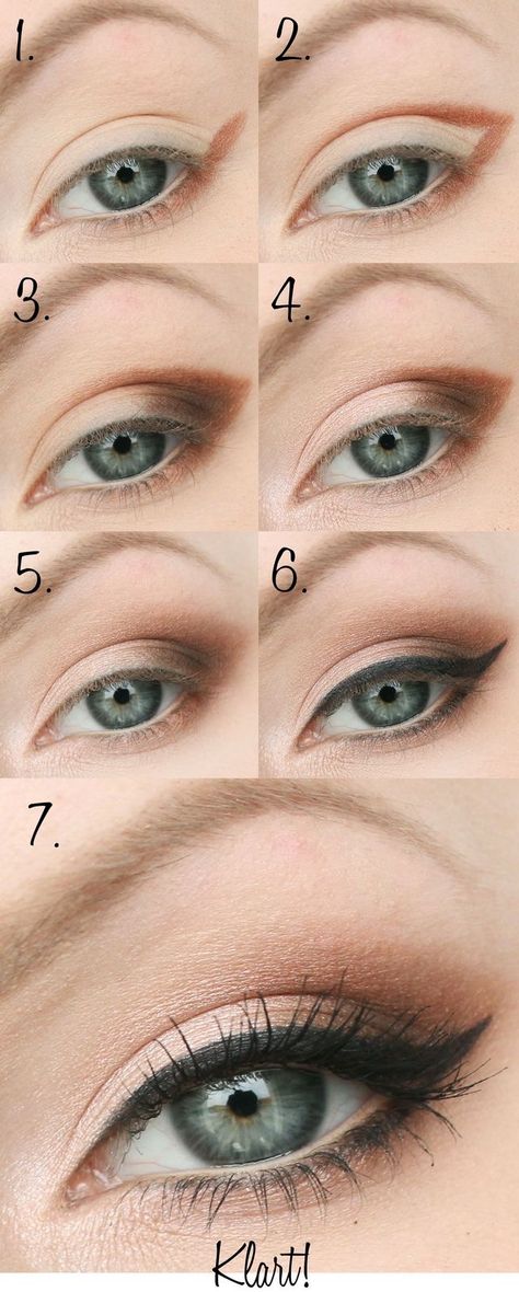 Gold And Brown Eye Makeup, Mata Hooded, Make Up Mata, Brown Eye Makeup Tutorial, Eyeshadow Tutorial For Beginners, Halloweenský Makeup, Tutorial Eyeliner, Diy Makeup Remover, Eyeliner Tips