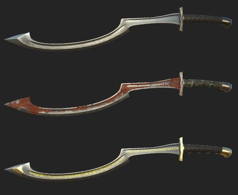 ArtStation - Khopesh Sword, Tairo Fialho Battle Axes, Fantasy Blade, Old A, Medieval World, Substance Painter, Cool Swords, Medieval Fantasy, Assassins Creed, Axes