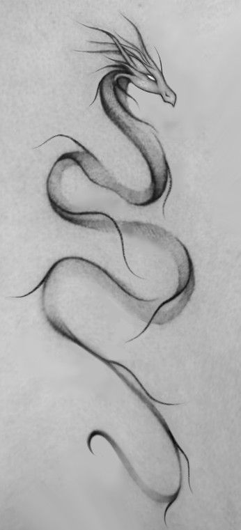 Wispy Dragon Tattoo, Fine Line Dragon, Fine Line Dragon Tattoo, Fine Line, Dragon Tattoo, Tattoo Drawings, Cool Drawings, Drake, Tatting