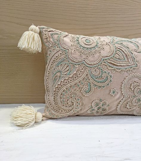 Luxury Embroidery Design, Glamorous Decor, Cushion Embroidery, Bed Scarf, Contemporary Pillows, Luxury Throws, Contemporary Throw Pillows, Luxury Cushions, Luxury Contemporary