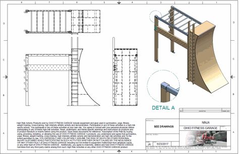 Plans for a Ninja Warrior Warped wall for a local Gym Ninja Backyard, Cmu Block, America Ninja Warrior, Kids Ninja Warrior, Ninja Warrior Gym, Ninja Course, Gym Plans, Backyard Obstacle Course, Warped Wall