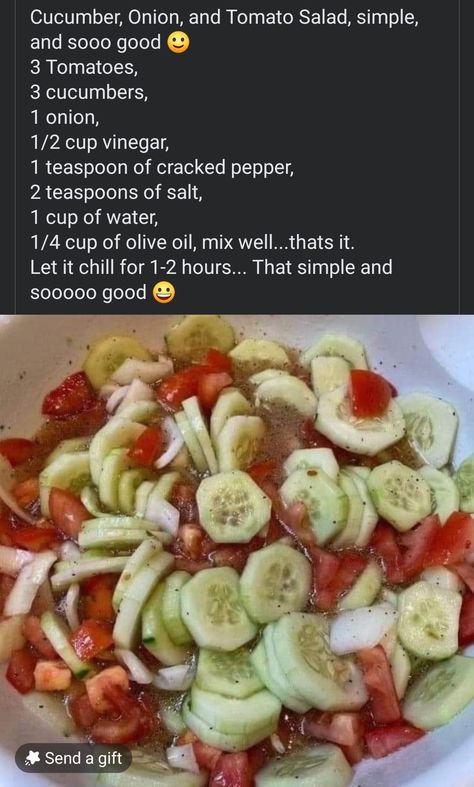 Cucumber And Tomato Salad, Cucumber And Tomato, Cucumber Onion, Fresh Salad Recipes, Salad Dressing Recipes Homemade, Salad Dishes, Cucumber Recipes Salad, Cucumber Recipes, Best Salad Recipes