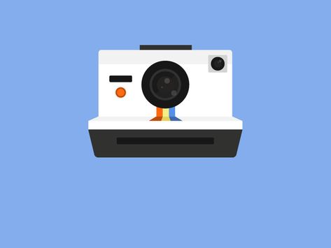 Camera Stickers Animation, Polaroid Icon, Polaroid Design, Imagination Illustration, Shorts Ideas, Camera Illustration, Animation Camera, New York Minute, Motion Design Video