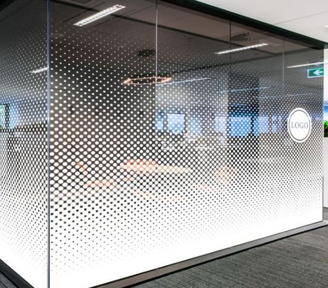 Glass Film Design Office Patterns, Frosted Window Design, Glass Film Design, Fritted Glass, Glass Wall Design, Window Glass Design, Industrial Office Design, Dental Office Decor, Modern Office Interiors