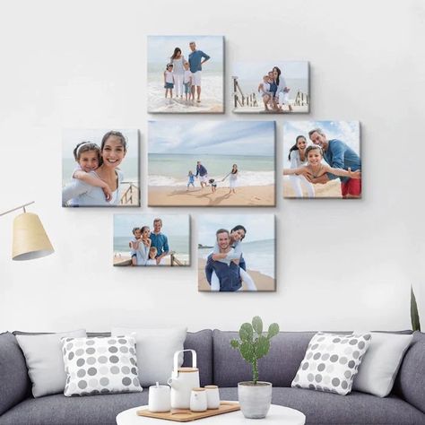 Tips for Arranging a Gallery Wall Picture Wall Living Room, Big Artwork, Wall Groupings, Create Canvas, Canvas Photo, Canvas Photo Prints, Unique Canvas, Photography Wall, Multi Panel Canvas