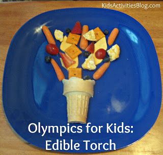 Food Creation- Edidle Olympic Torch Summer Olympics Crafts, Olympic Food, Preschool Olympics, Olympic Idea, Kids Olympics, Olympic Crafts, Olympics Activities, Summer Camp Themes, Laurel Crown